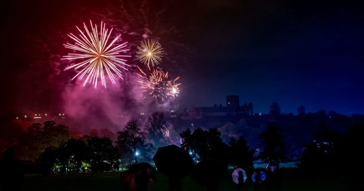 St Albans Fireworks Spectacular over Verulamium Park