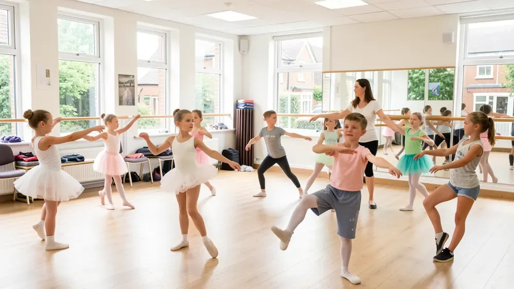 Children practising dance in a Hemel Hempstead summer workshop