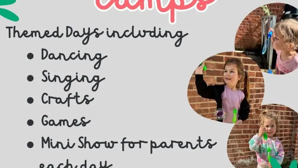KLDA Summer Camp flyer for ages 3 to 7 in Ware and Hertford